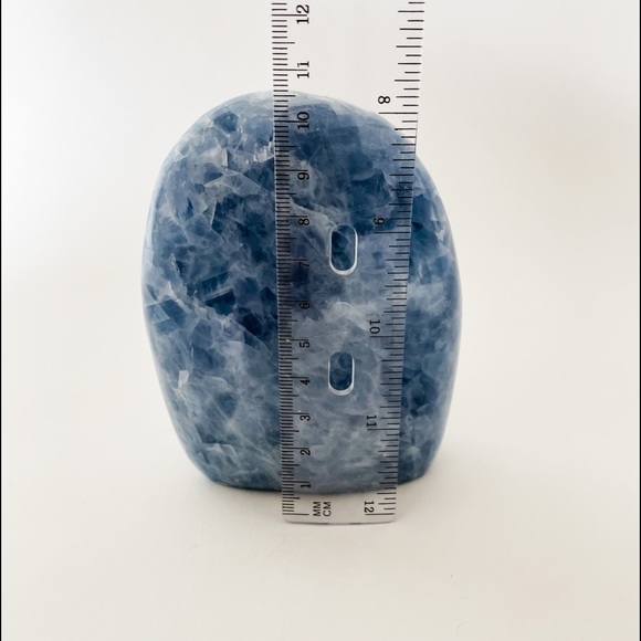 Blue Calcite Free Form Mineral Decor - Picture 12 of 14